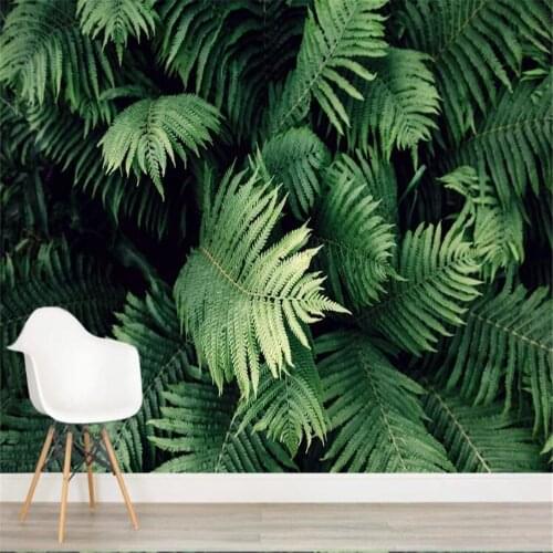 Milofi background wall custom tropical plants background wall tropical plants ferns large wallpaper mural