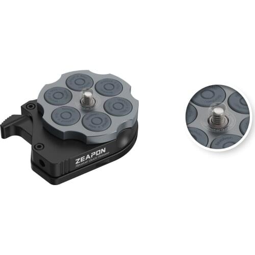 ZEAPON Al-H1 Revolver QUICK RELEASE plate Base Plate Clamp Tripod Screw Mount fast loading for DSLR Camera Slider Rail Camcorder