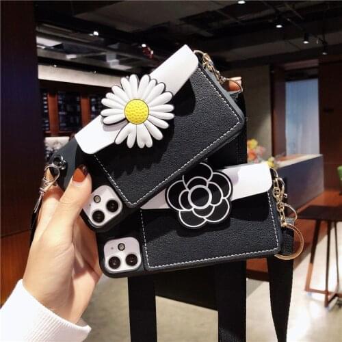 Cute 3D Luxury Flower Leather Wallet Soft Phone Case For Huawei Y8S Y7 Y9 Y6 Y5 2019 P smart 2020 plus S Pro Z 2021 Back Cover