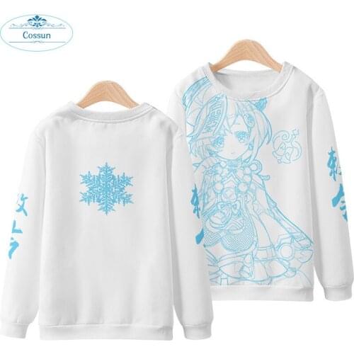 COSSUN Game Genshin Impact Lisa Jean Venti Mona Qiqi Keqing Printed Fashion Hoodies Pullover Harajuku Sweatershirt Unisex