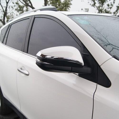 For Toyota RAV4 2013 - 2018 ABS Chrome Car Rearview mirror decoration strip Cover Trim Car Styling accessories 2pcs