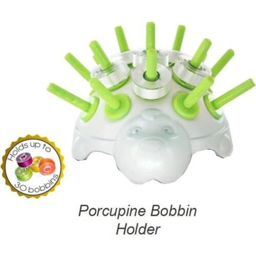 Sew Tech Porcupine Bobbin Holder Holds Up To 30 Bobbins Green Embroidery Floss Craft Thread Cross Stitch Storage Holder