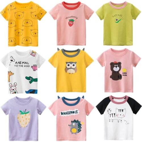 Kids T shirt boy Summer Fashion Children T shirt Short Sleeve girl Cartoon Tops Kids Clothes Cotton Girls Short-Sleeve T-Shirt
