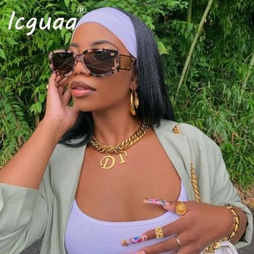 Luxury Brand Rivet Leg Square Sunglasses For Women 2021 Steampunk Alloy Gradient Small Sun Glasses Female Leopard Shades