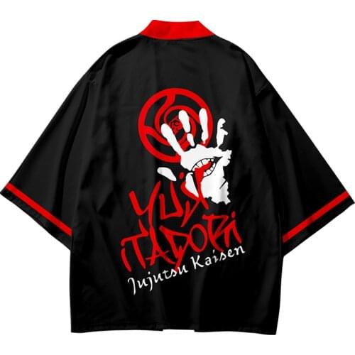 Anime Jujutsu Kaisen 3D Kimono T Shirts Men Women Tops Summer Cardigan Harajuku Casual Hip Hop Cool Boys Tees Fashion Clothes