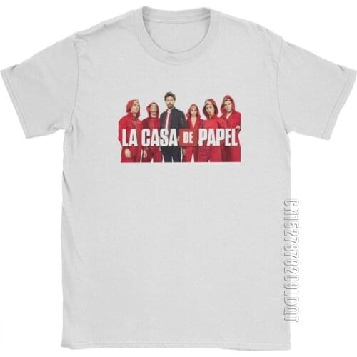 Mens Money Heist T-Shirt La Casa De Papel Resist Funny O Neck Male Tshirt House Of Paper Cotton Basic Tees Classic T Shirts