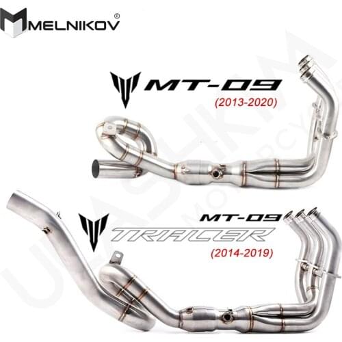 Motorcycle Exhaust Muffler Middle Pipe Full System For Yamaha MT-09 FZ-09 2013 To 2020 MT09 SP 2017 To 2020 XSR 900 2016 to 2020