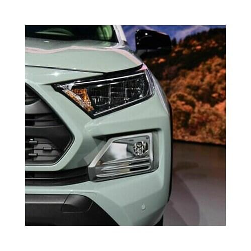 Chrome Front Fog Light Lamp Cover Trim 2pcs For Toyota RAV4 Adventure 2019-2020