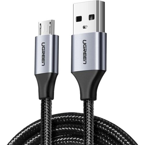Ugreen Micro USB Cable Nylon Braided Charger USB to Micro USB Fast Charging Cable for Samsung Xiaomi HTC Tablet USB Cord