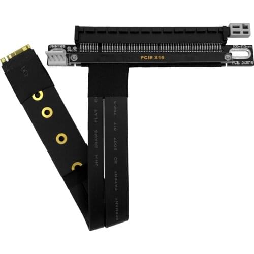 PCI- E 3.0 16X To M2 M.2 for NVMe Key-M 2230 2242 2260 2280 Riser Card Gen3.0 Cable PCIe x16 Extender with Sata Power Cable