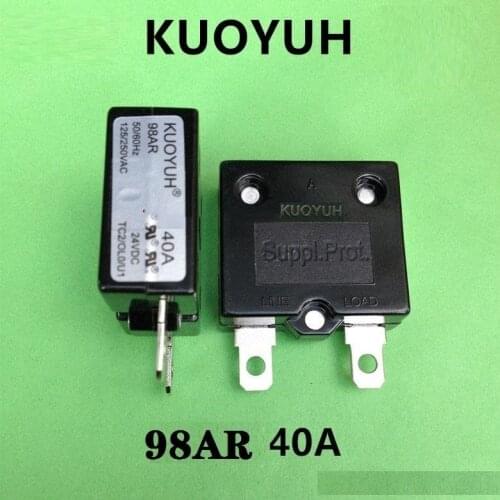 3Pcs Taiwan KUOYUH 98AR 40A Overcurrent Protector Overload Switch Automatic Reset