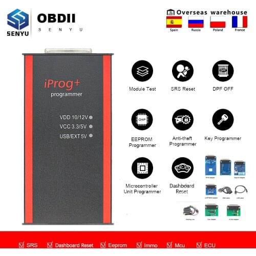 Full IPROG Pro V85 2019 ECU Key Programmer OBD OBD2 Odometer Mileage Correction IMMO Airbag Reset VS DIGIPROG 3 Carprog Tango