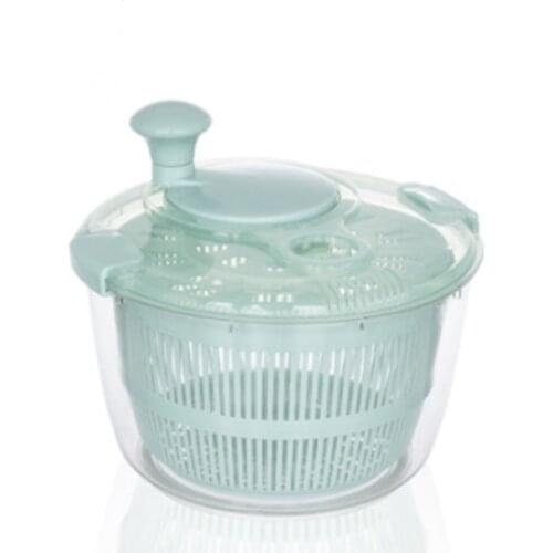 Vegetable Washer Dry Off Drain with Rotary Handle 5L Salad Spinner Vegetable Basket