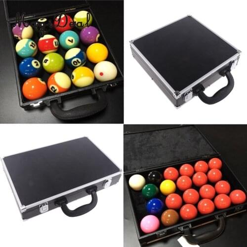 MagiDeal Professional Stainless Steel Snooker Ball Case Match Snooker Ball Travel Box Durable Snooker -Black