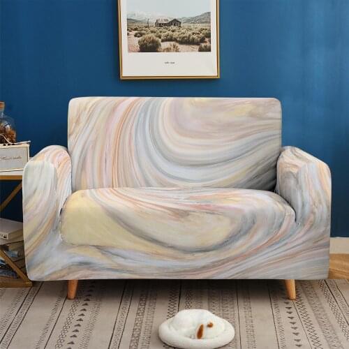 Marbling 3D sofa cover Stretch Slipcovers Sectional Elastic Stretch Sofa Cover for Living Room Couch Cover Single/Two/Three seat