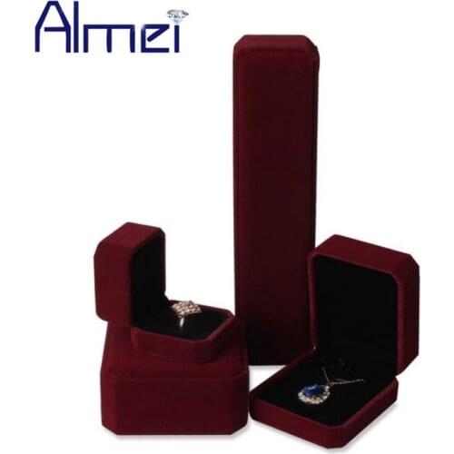 Almei Jewelry Boxes Earrings Ring Necklace Pendant Gift Box Jewelry For Men Women Packaging Jewellery Sieraden Display Storage