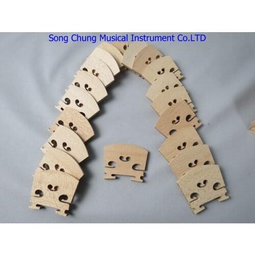Violin part,60pcs High quality 1/2 violin bridges fine maple laser precise