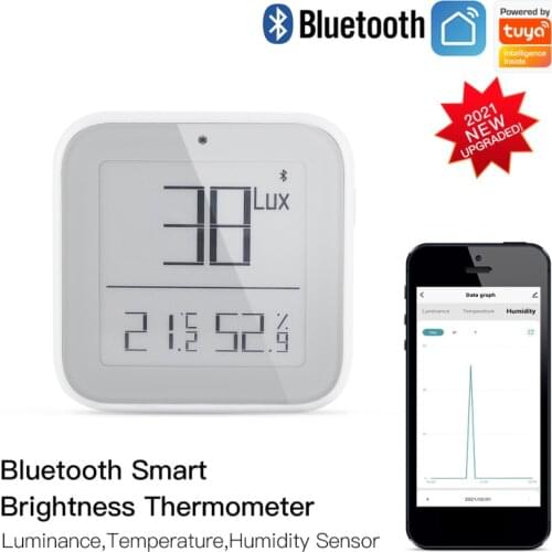 Zigbee 3.0/Bluetooth Smart Brightness Thermometer Real-time Light Sensitive Temperature And Humidity Detector Via Multi-mode Hub