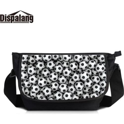 Dispalang Football Basketball Printing Mens Messenger Bags Canvas School Bag For Teenage Boys College Crossbody Bags Satchels