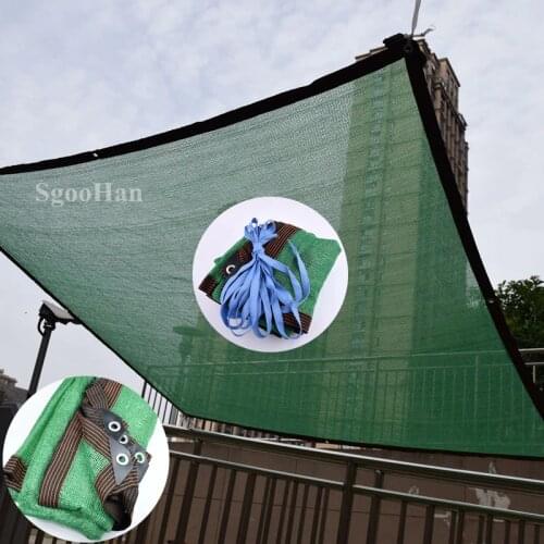 Green Anti-UV HDPE Sun Shading Net Outdoor Sunshade Net Garden Shelter Canopy Succulent Plant Gazebo Balcony Shade Netting Cloth