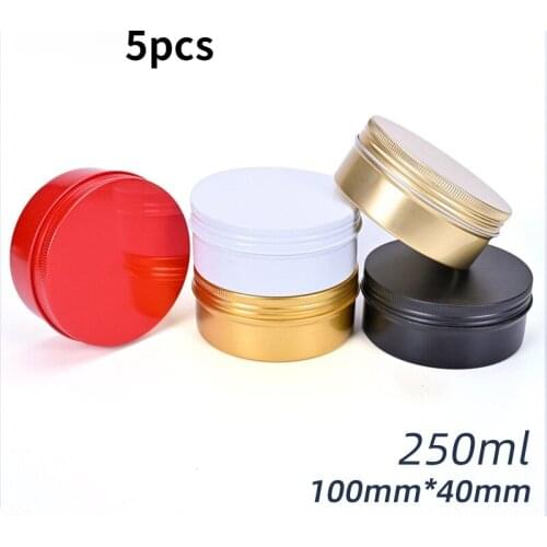1 set Luxury Candle Jars with Lid Bulk Round Candle tea Container Tins Empty Storage Box for DIY Salves Skin Care Beauty Samples