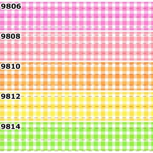 10yards - different sizes -Grosgrain ribbon -fairy checks printed ribbon /19079806-9831