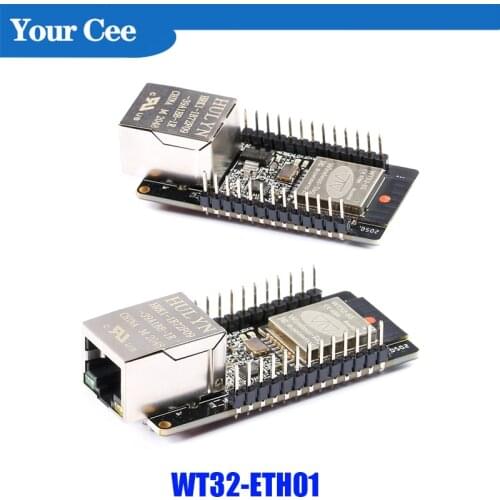 2PCS WT32-ETH01 Embedded Serial Port Networking Ethernet Bluetooth WIFI Combo Gateway MCU ESP32 Wireless Module Board WT32 ETH01