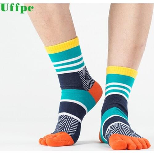 3 Pair Men Socks Boys Cotton Finger Breathable Five Toe Socks Pure Sock 2018 New Colorful Funny