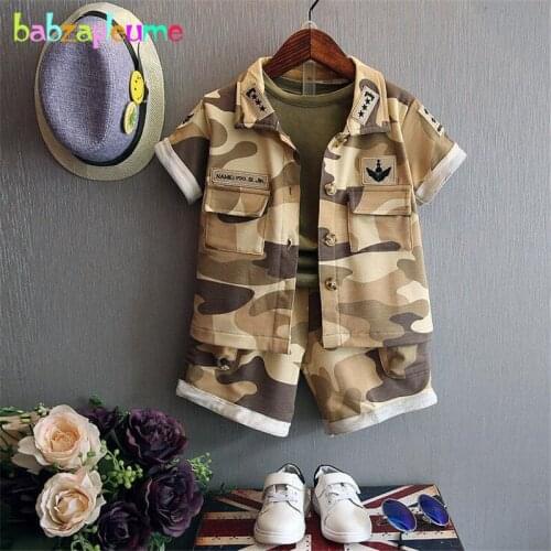 Korean Style Boys Clothes Kids Costume Camouflage Pattern coat t shirt pant 3pcs Baby Girls set Children Clothing Tracksuit A078