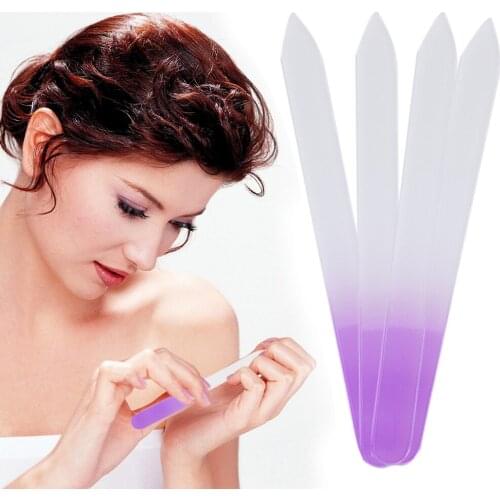 4pcs Nail Files Crystal Glass File Buffer Manicure Device Nail Art Decorations Tool Nail Tools Accessoires Wholesale