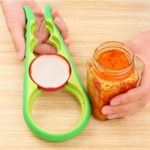 4 In 1 Lid Jar Opener Screw Cap Jar Bottle Opener Can Opener Manual Non-slip Twist Cap Bottle Launcher Opener Kitchen Gadget U3