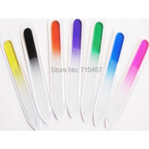 5.5" CRYSTAL GLASS COLORED NAIL FILE UP TO 12 COLORS CHOICE NEW #NF014