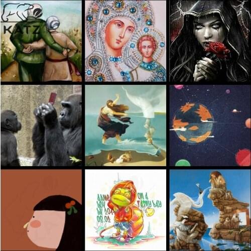 5D Diamond Painting Religious Art Embroidery Cross Home Decor Animal Gorilla Anime Picture Diamond Mosaic Diy Cross Stitch Gift