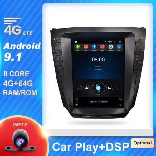 10.4" Vertical Screen Tesla Style Android 9.1 Car GPS Radio Video Navigation For Lexus IS200 IS220 IS250 IS300 IS350 With Ram 4