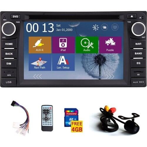 FREE rear camera+ 2 din GPS Car Stereo Radio for Toyota Corolla Ex 2008 2009 2010 2011 2012 2013 DVD Player Bluetooth ipod FM/AM