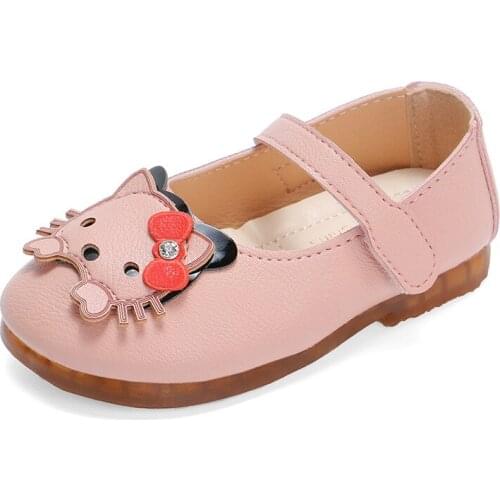 Children Princess Shoes for Girls Ballet Flat Shoes Spring Autumn Child Party Dress Loafers Slip-on Hook Loop Kid Mary Jane Shoe