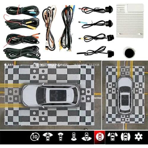 2021new HD 3D AHD Panoramic 360 Panoramic Car Camera All Round Night Vision 2- 24 Hours Parking Surveillance Camera Dvr System