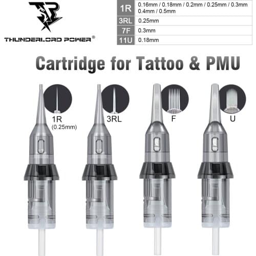 New 20/40/100pcs Mixed Tattoo Cartridge Needle for Universal Tattoo Machine RL 11U Permanent Makeup Cartridge PMU Tattoo Needles