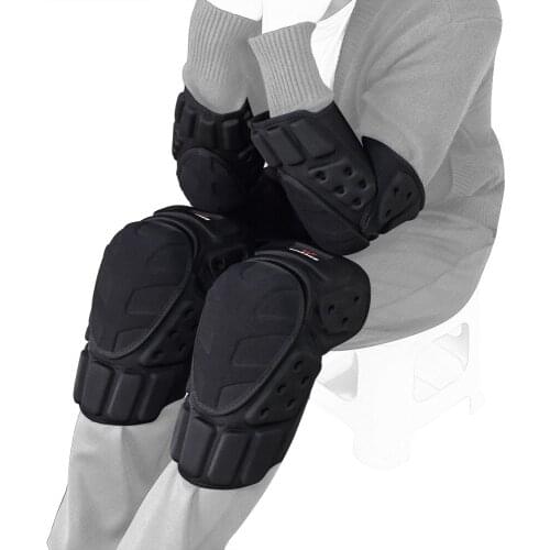 WOSAWE Soft Motorcycle Knee Elbow Pad Sets Motocross Snowboard Racing Ski Racing Roller Body Protector Kit MTB Protective Gear