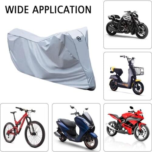 Motorcycle Cover with Buckle Night Reflective for All Season Universal Weather Waterproof Sun Outdoor Protection Dust Cover