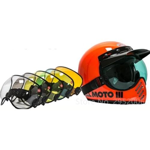 Motorcycle Helmet Sun Visors Windproof Anti-UV Universal Motorcycle Helmet Glasses Vintage Helmet Windshield Shield Moto Goggles