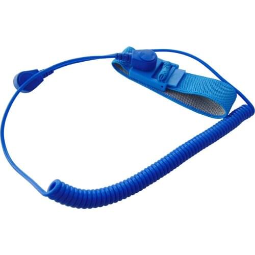 MULTICOMP 066-0055 Anti Static Wrist Strap, Adjustable, 6ft Cord, Blue, Stud