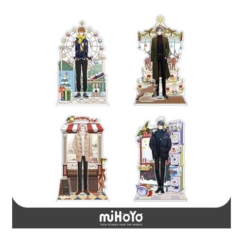 2021 Cosplay Desk Decor Cartoon Double-Sided Xmas Gifts Anime Tears of Themis Vilhelm Marius Raven Figure Stand Model Plate Toys