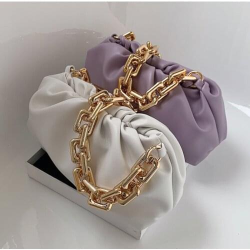 Solid Color Pleated Cloud Bag 2021 Fashion New High-quality Soft Leather Womens Designer Handbag Travel Armpit Shoulder Bag Sac