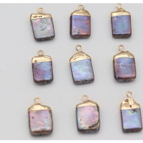 Natural Freshwater Pearl Pendants Fashion Irregular Charms Pendant for Jewelry DIY Making Necklace Earring Size 8x14-9x16mm