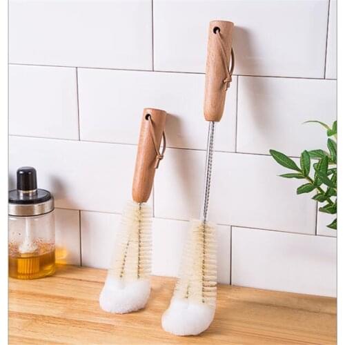 Bottle Brush Cleaner - Long Water Bottle and Straw Cleaning Brush - Kitchen Wire Scrub Set for Washing, Wine Decanter, Kombucha