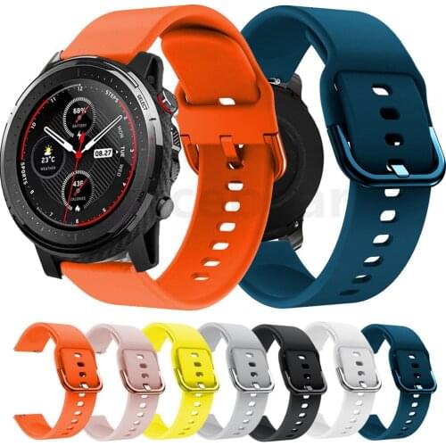 Silicone Wrist Strap For Xiaomi Huami Amazfit Stratos 3 2/2s pace Smart Watch Band for Xiaomi Amazfit GTR 47MM Bracelet
