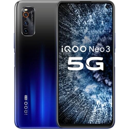 Original Vivo iQOO Neo 3 8GB 128GB Smartphone Snapdragon 865 4500mAh 44W Dash Charger144Hz Racing Screen Refresh Rate NFC