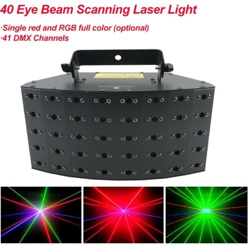 40 Eyes DMX LED Controller Color Music Light Lamp Projector RGB Laser For Stage Par Disco DJ Home Party Decoration Strobe Lights