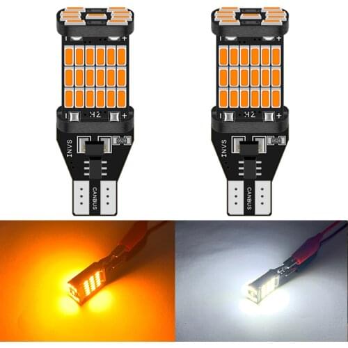 2pcs T15 T16 W16W Led LED Canbus Car Backup Reserve Lights Bulb Tail Lamp For BMW AUDI FORD KIA LADA White Amber Red ice blue